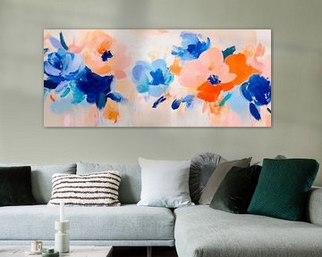 Kleurrijk bloemenschilderij in aquarelstijl