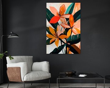 Colourful flower painting in a modern style by Poster Art Shop