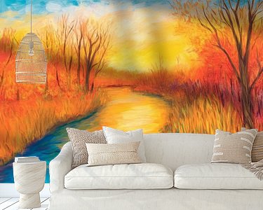 Voorbeeld van het werk in een kamer