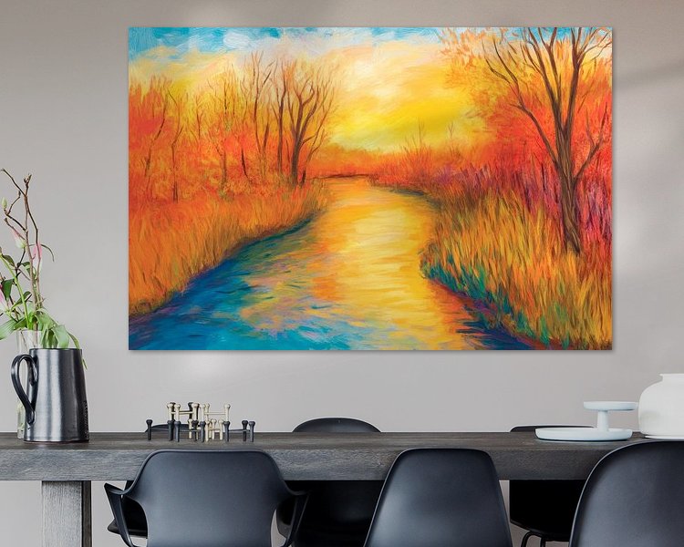 Voorbeeld van het werk in een kamer