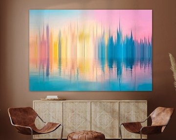 Kleurrijke reflecties in zachte kleuren