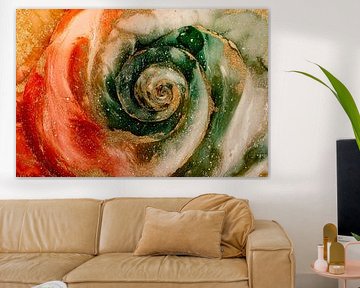 Kleurrijke spiraal van natuurlijke materialen van Poster Art Shop