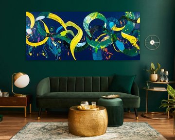 Colourful abstract lines and shapes by Poster Art Shop