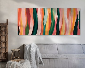 Colourful, abstract painting with lines by Poster Art Shop
