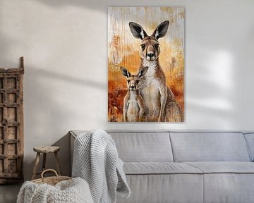 Kangaroo mother with young by Imperial Art House