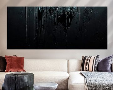 Dark drops on a black background by Poster Art Shop