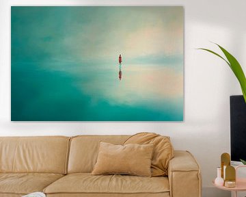 Lonely person in a sea of fog by Poster Art Shop