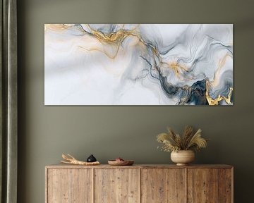 Elegante aquarelpatronen in goudtinten van Poster Art Shop