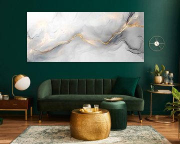 Elegante aquarelstructuur in grijs van Poster Art Shop