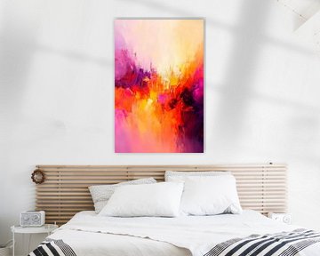 Fantasierijke kleuren in abstract van Poster Art Shop