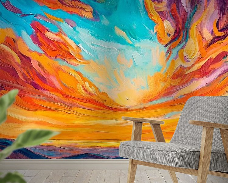 Voorbeeld van het werk in een kamer