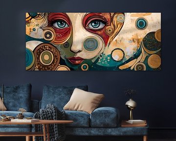 Imaginative portrait in colours by Poster Art Shop