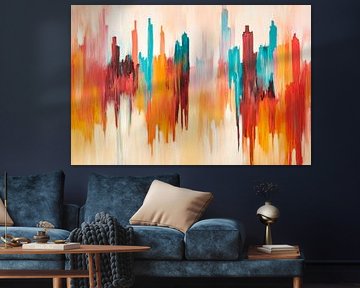 Colourful urban landscape with structure by Poster Art Shop