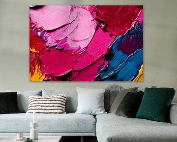 Colourful brushstrokes on canvas by Poster Art Shop