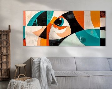 Colourful abstract eye art by Poster Art Shop