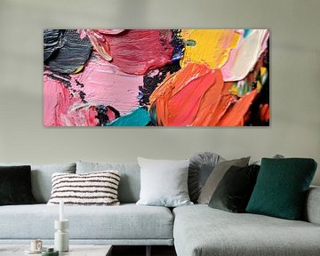 Kleurrijk olieverfschilderij detailweergave van Poster Art Shop