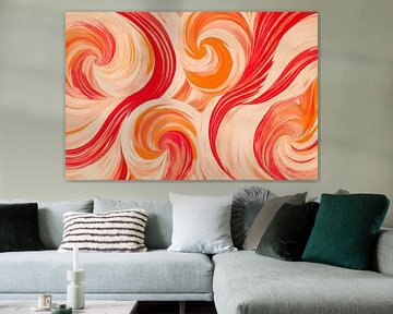Farbenfrohe, dynamische Wirbelmuster von Poster Art Shop