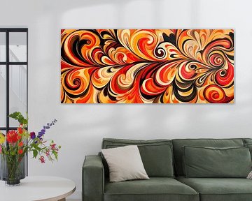Colourful abstract swirl art by Poster Art Shop