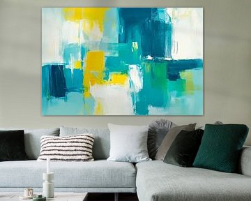 Œuvre d'art abstrait haute en couleur sur Poster Art Shop
