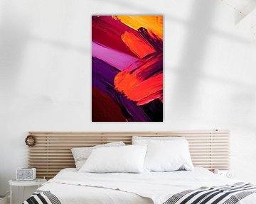 Farbenspiel abstrakter Pinselstriche von Poster Art Shop