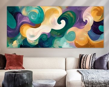 Play of colours of the gentle waves by Poster Art Shop