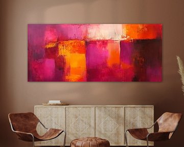 Kleurenspel in warme tinten van Poster Art Shop