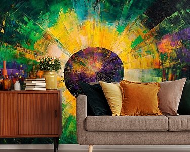 Voorbeeld van het werk in een kamer