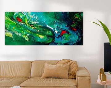 Colour explosion in green and blue by Poster Art Shop