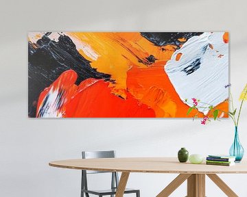 Kleurenexplosie in oranje en zwart