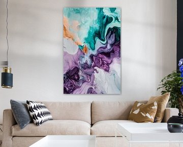 Colourful acrylic painting in soft tones by Poster Art Shop