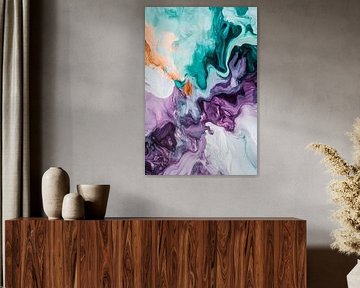Colourful acrylic painting in soft tones by Poster Art Shop