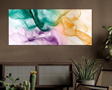 Coloured watercolour backgrounds in motion by Poster Art Shop