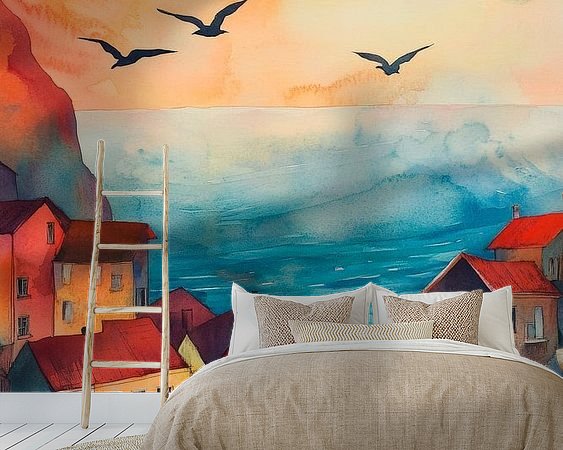Voorbeeld van het werk in een kamer