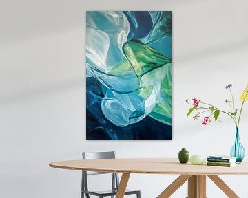 Coloured waves of transparency by Poster Art Shop