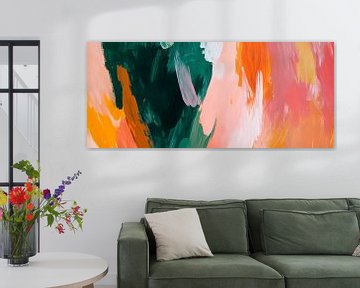 Colourful abstract painting in detail by Poster Art Shop