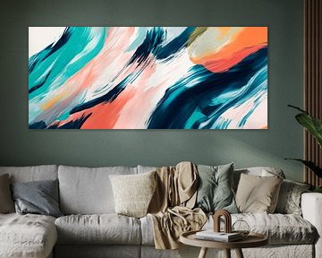 Colourful abstract currents in design by Poster Art Shop