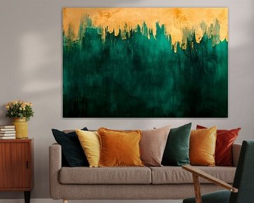Colour gradient in green and gold tones by Poster Art Shop