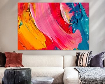 Colourful abstract painting by Poster Art Shop