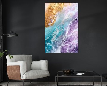 Fascinating waves in pastel colours by Poster Art Shop