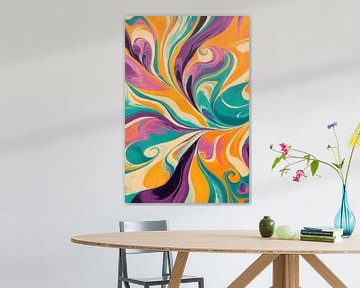 Swirls of colour in vibrant tones by Poster Art Shop