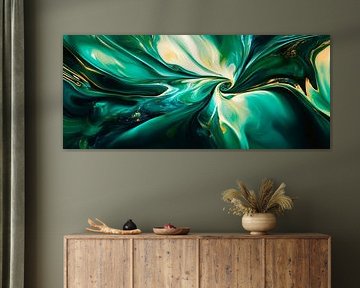 Fascinating green vortex structure by Poster Art Shop