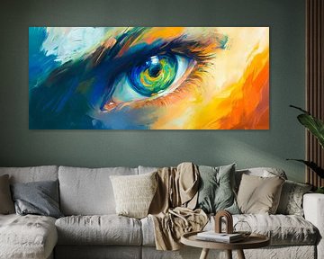 Fascinating eye in vivid colours by Poster Art Shop