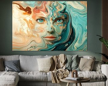 Fascinating abstract portrait by Poster Art Shop