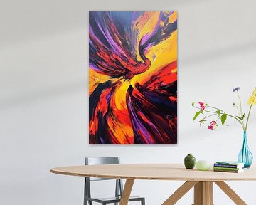Fiery phoenix in vibrant colours by Poster Art Shop