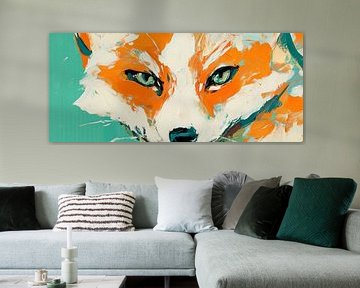 Fox portrait in vivid colours by Poster Art Shop