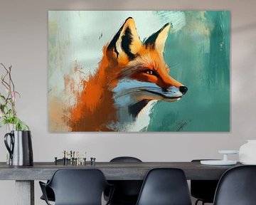 Fox head in vivid colours by Poster Art Shop