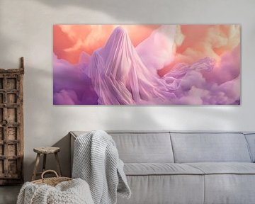 Spook in glinsterende wolken van Poster Art Shop