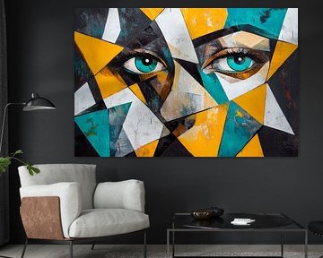 Geometric eyes in vibrant colours by Poster Art Shop