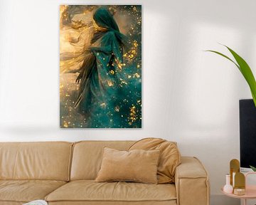 Figure fantomatique dans une lumière mystique sur Poster Art Shop