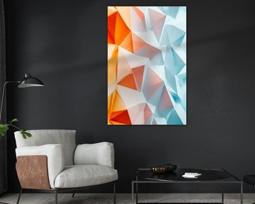 Geometric patterns in soft colours by Poster Art Shop